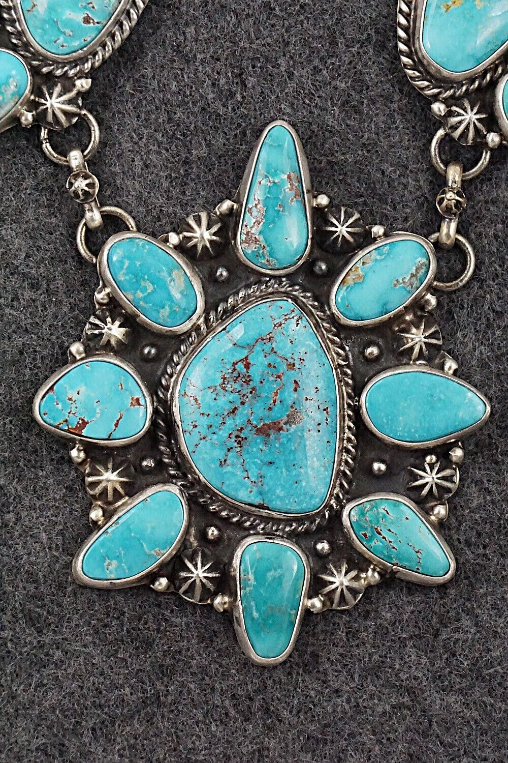 Turquoise & Sterling Silver Necklace and Earrings Set - Bob Becenti