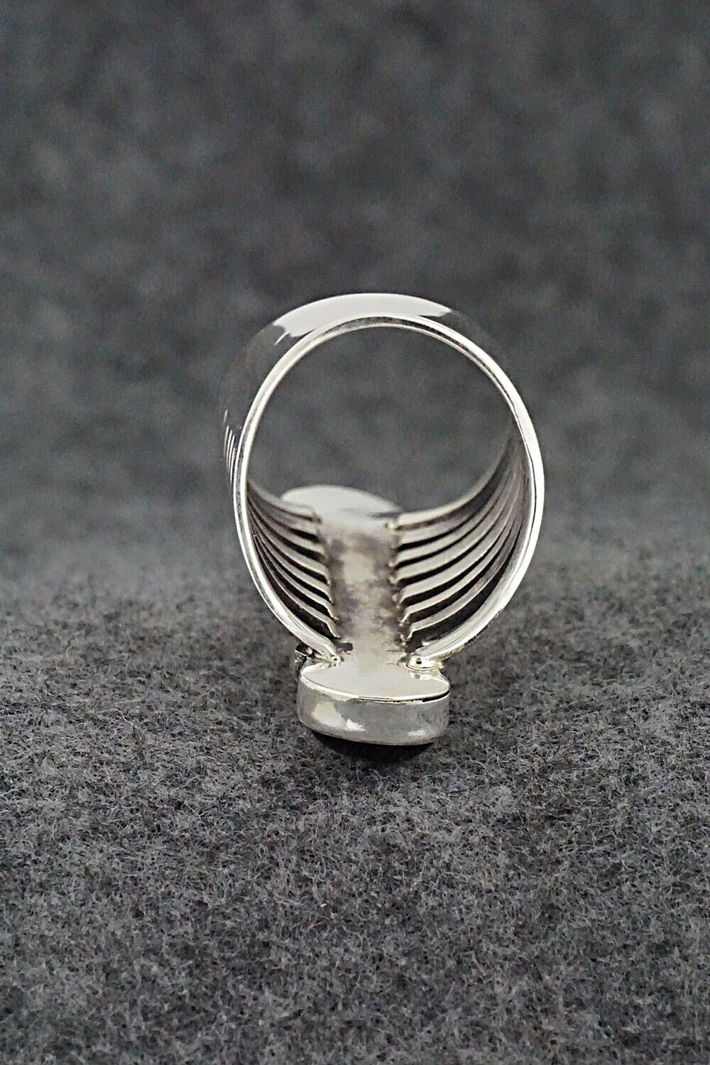 Onyx & Sterling Silver Ring - Thomas Yazzie - Size 10