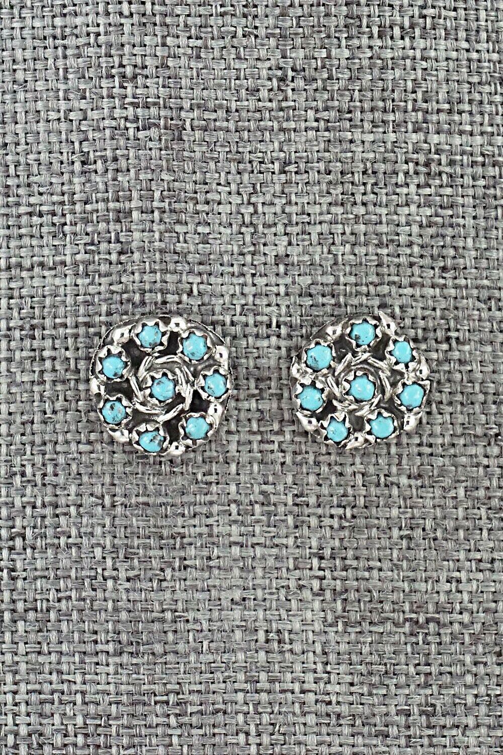 Turquoise & Sterling Silver Earrings - Randy Hooee