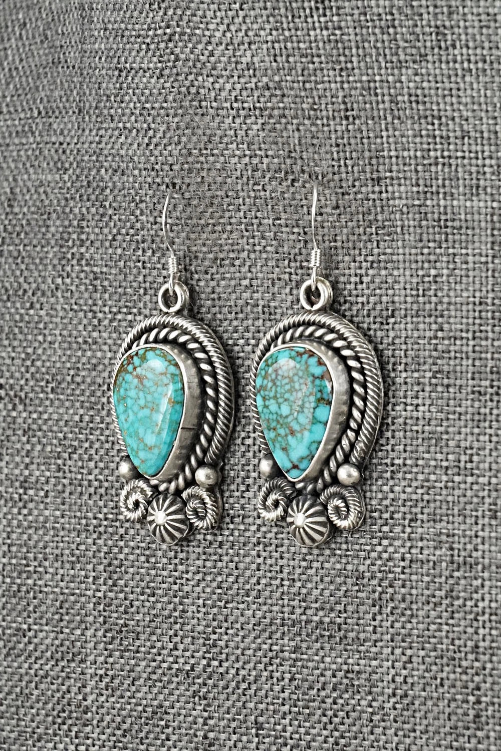 Turquoise & Sterling Silver Necklace and Earrings Set - Rosita Calladitto