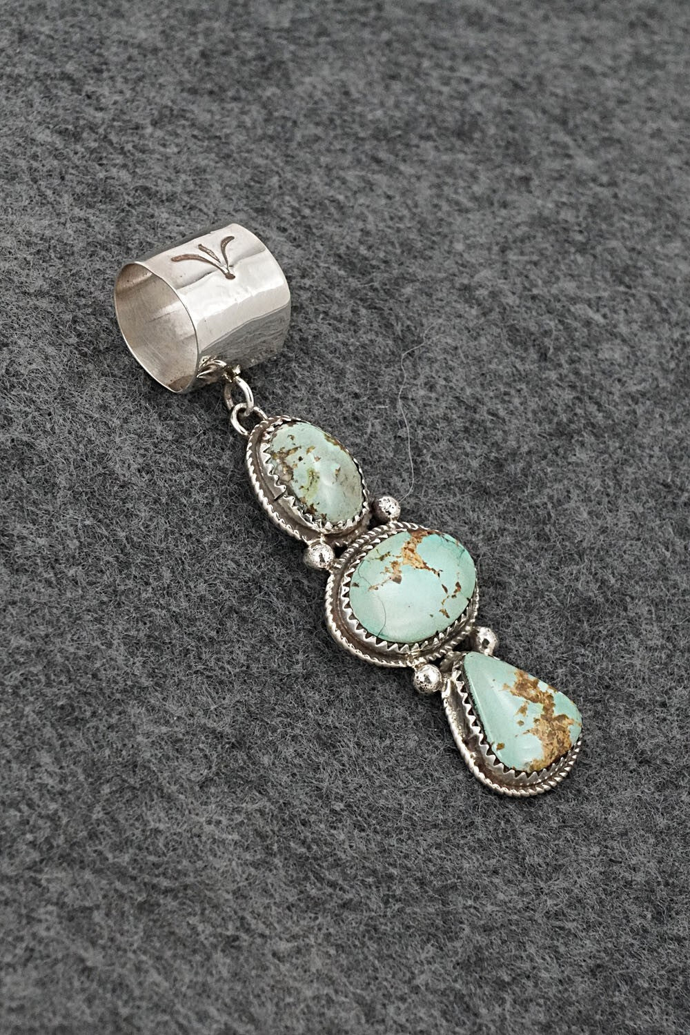 Turquoise & Sterling Silver Pendant - Ernest Hawthorne