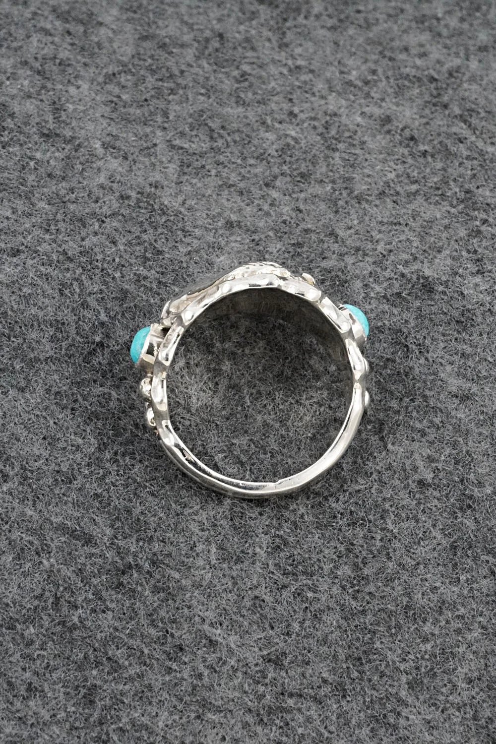 Turquoise & Sterling Silver Ring - Genevieve Francisco - Size 13