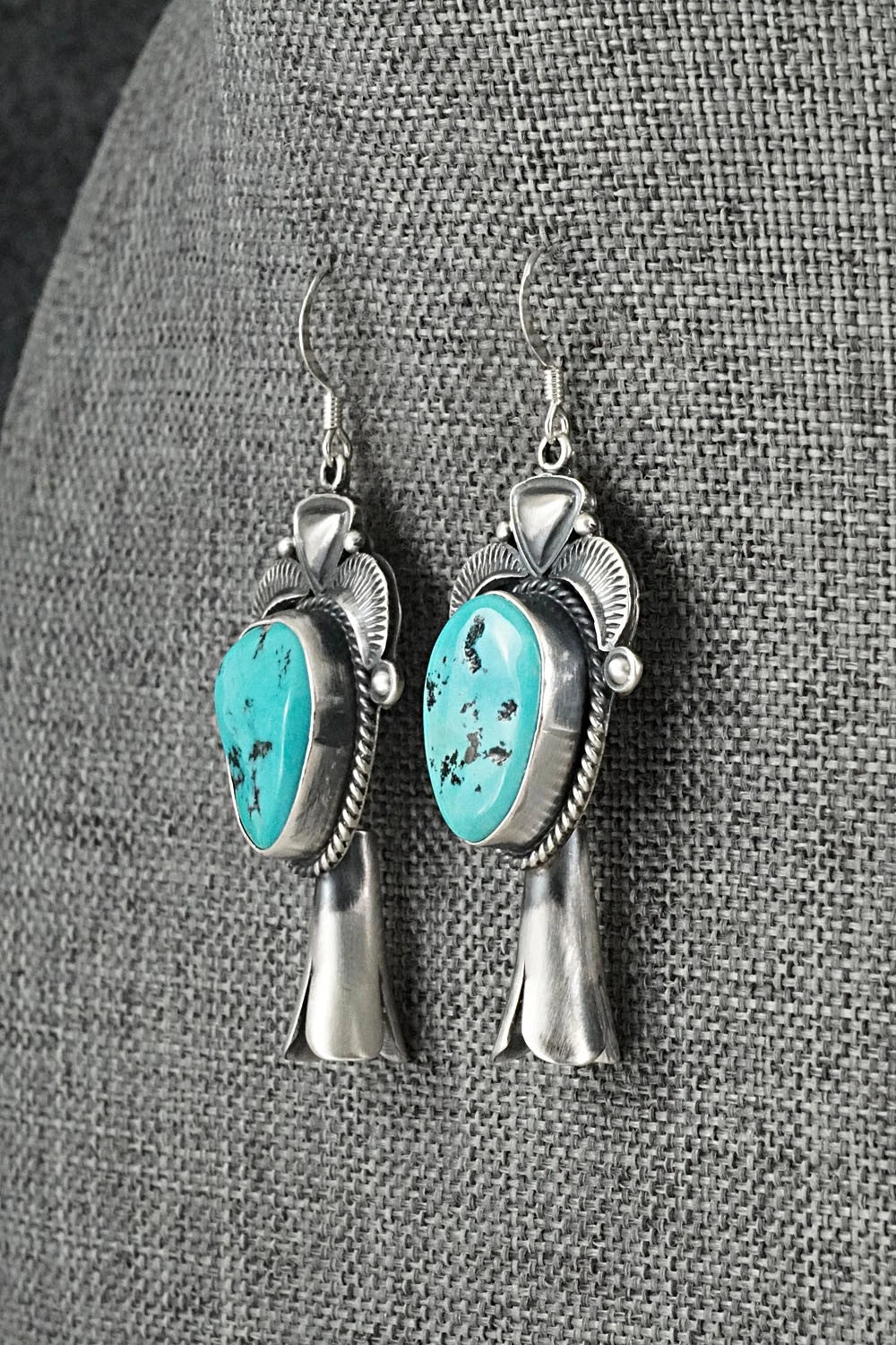 Turquoise & Sterling Silver Squash Blossom Set - Derrick Gordon