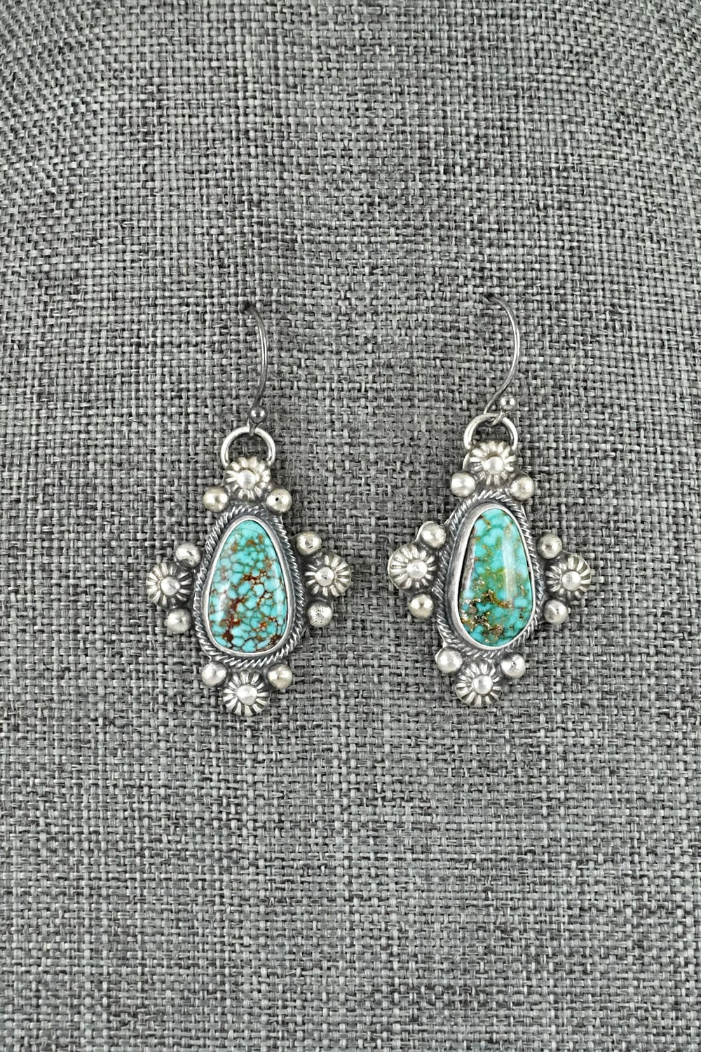 Turquoise & Sterling Silver Necklace and Earrings Set - Kathleen Livingston