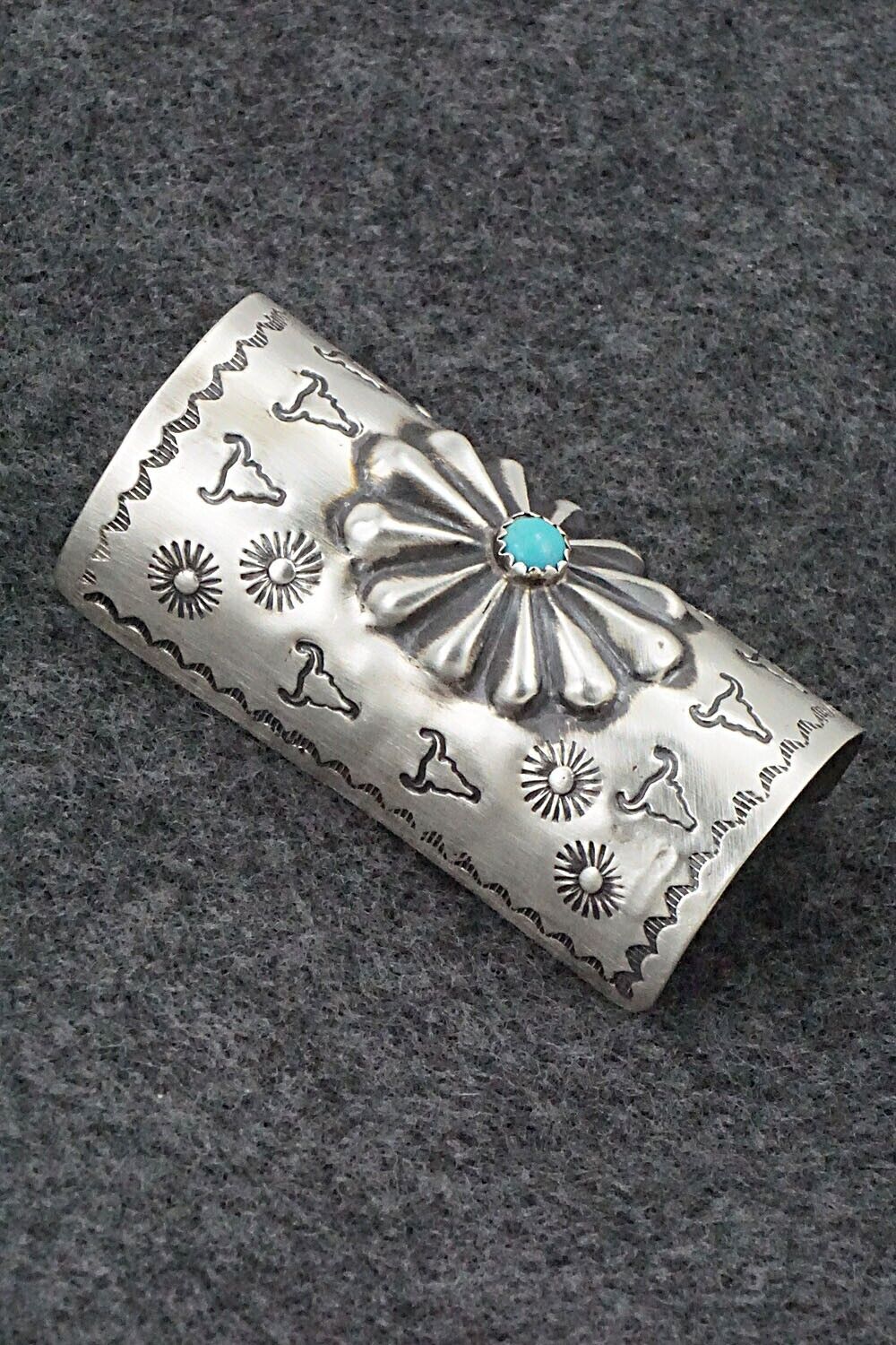 Turquoise & Sterling Silver Hair Pin - Arlene Soce