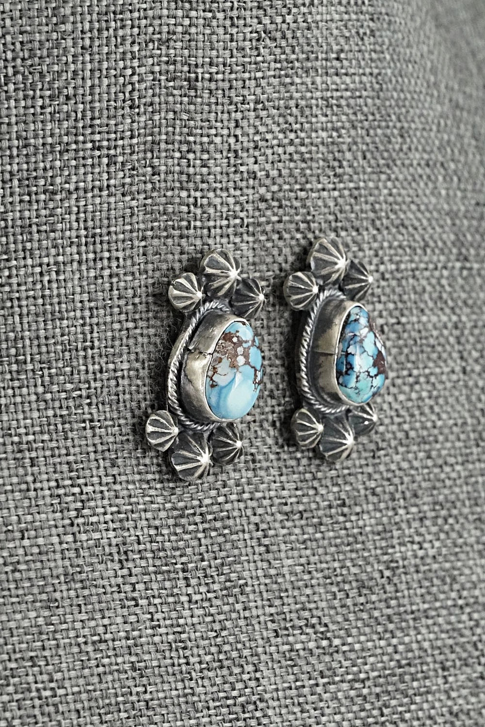 Turquoise & Sterling Silver Squash Blossom Set - Darrin Livingston