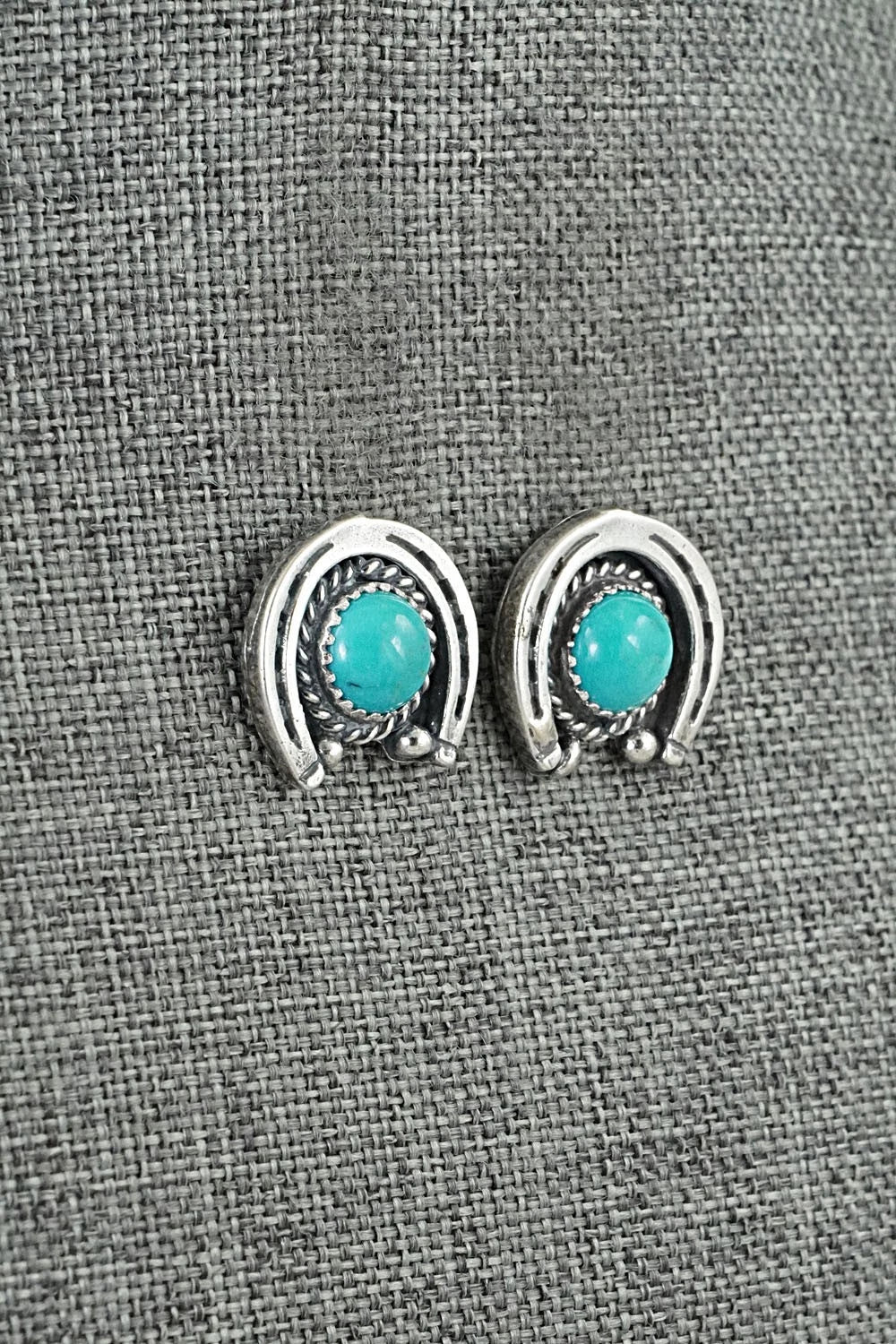 Turquoise & Sterling Silver Earrings - Annette Chiquito