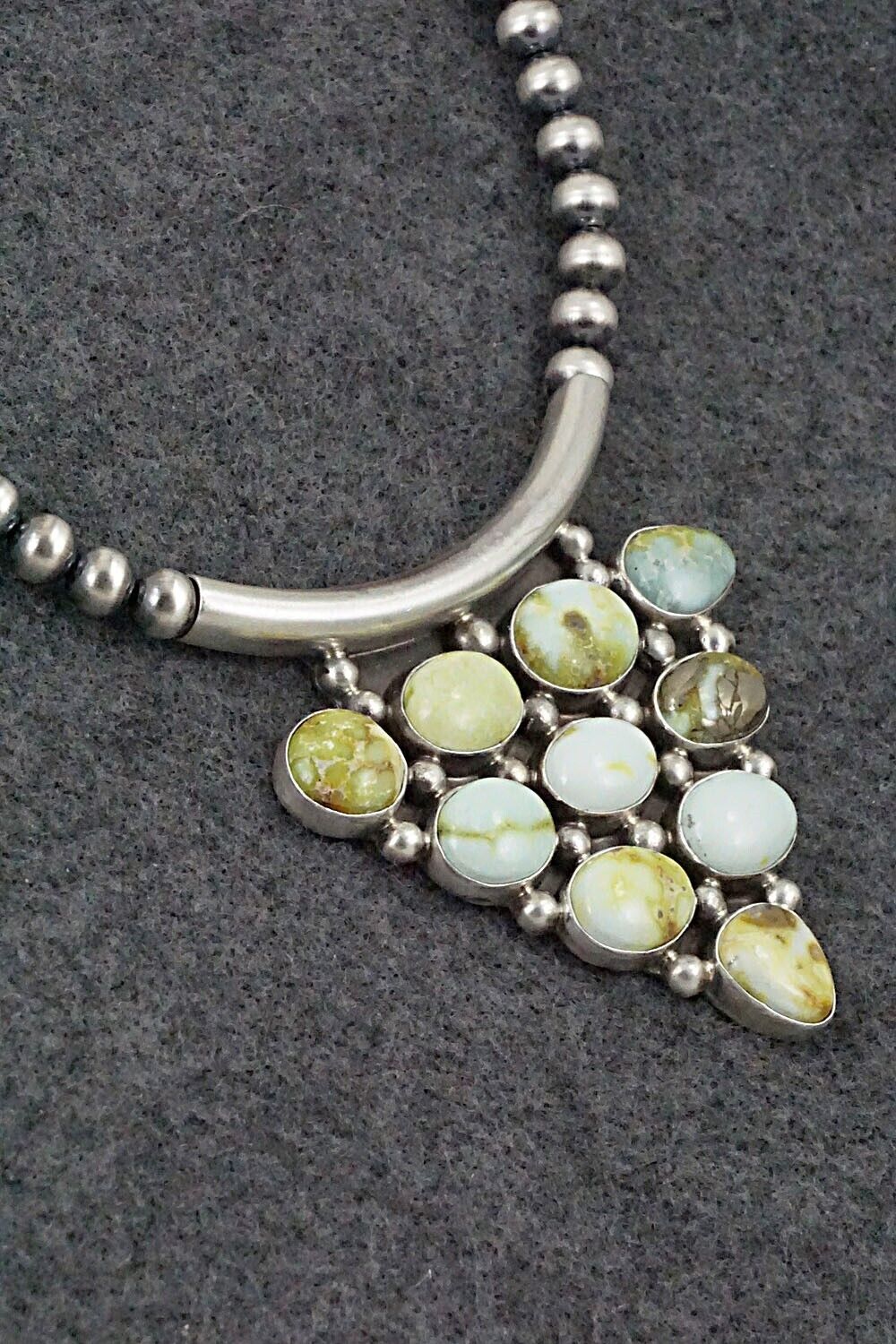 Turquoise & Sterling Silver Necklace - Tom Lewis