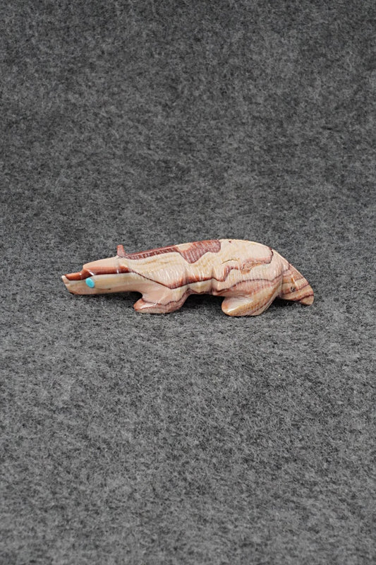 Badger Zuni Fetish Carving - Ronnie Lunasee