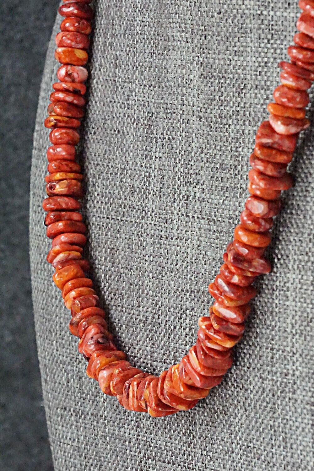 Spiny Oyster & Sterling Silver Necklace - Louise Joe