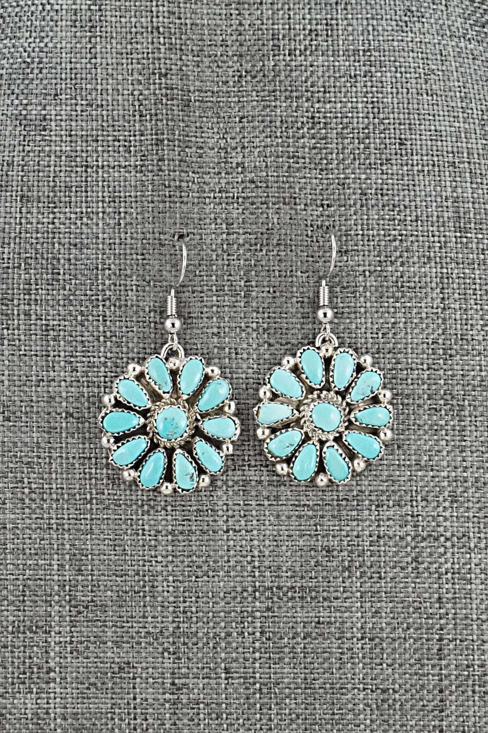Turquoise & Sterling Silver Earrings - Justina Wilson