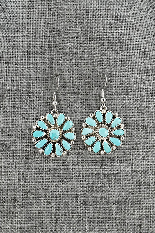 Turquoise & Sterling Silver Earrings - Justina Wilson