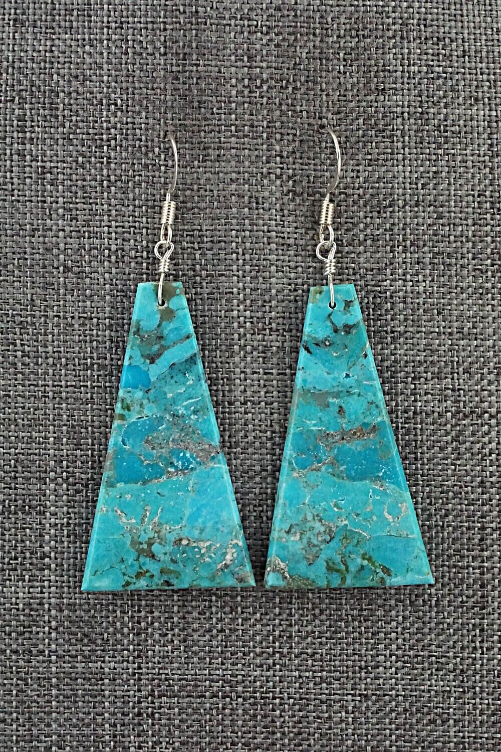 Turquoise & Sterling Silver Earrings - Lupe Lovato