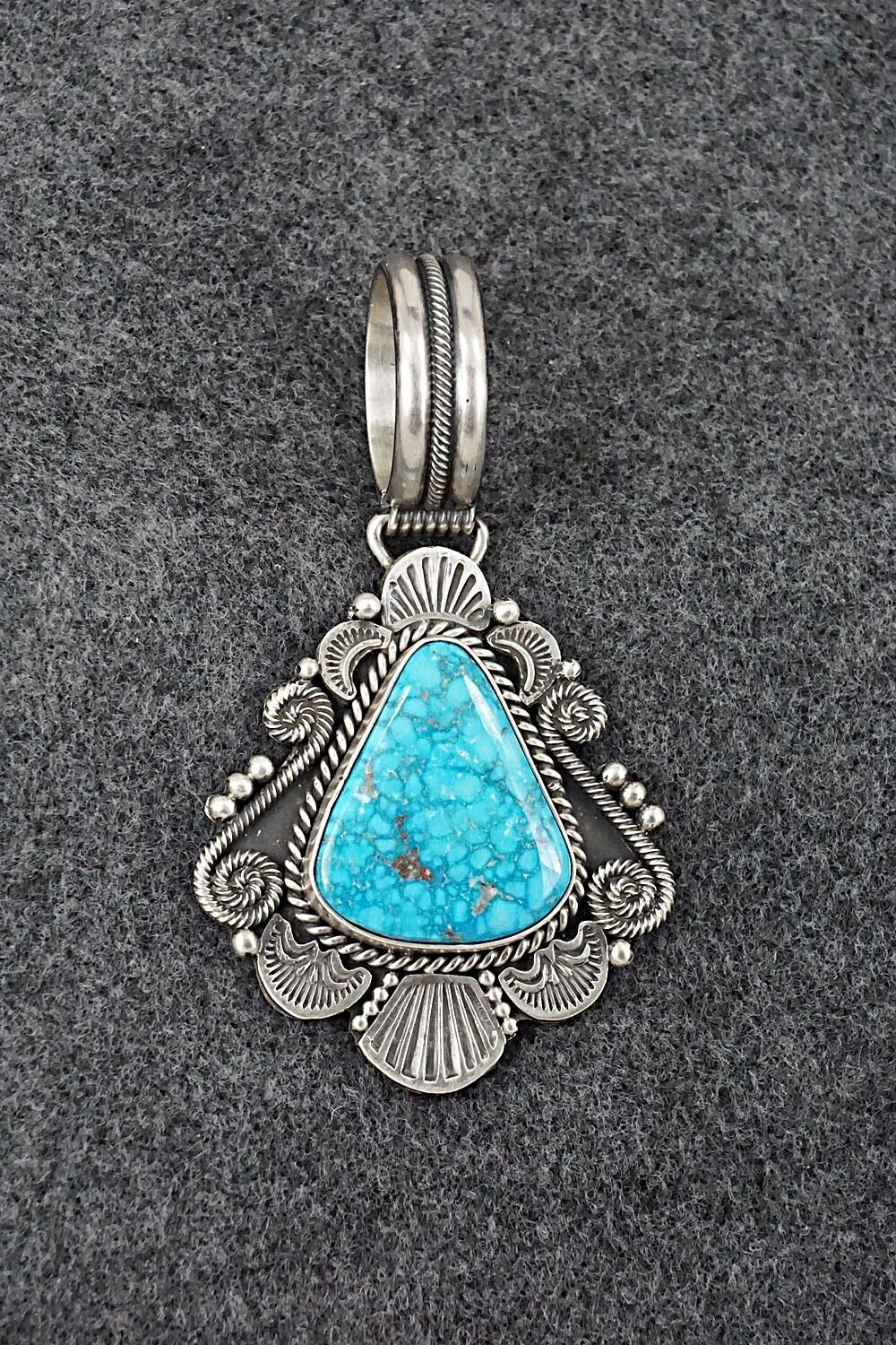 Turquoise & Sterling Silver Pendant - Michael Calladitto