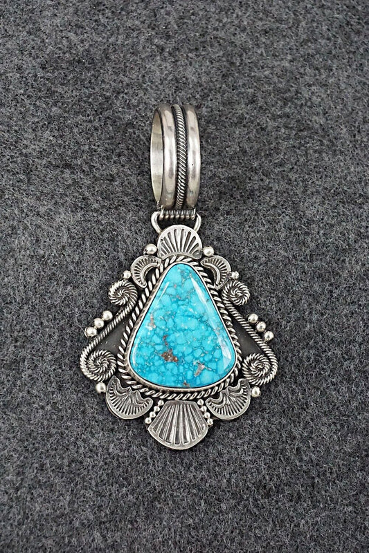 Turquoise & Sterling Silver Pendant - Michael Calladitto