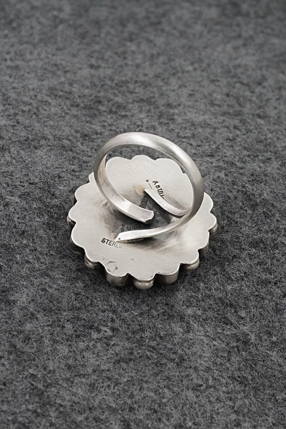 Turquoise & Sterling Silver Ring - Kathleen Livingston - Size Adjustable