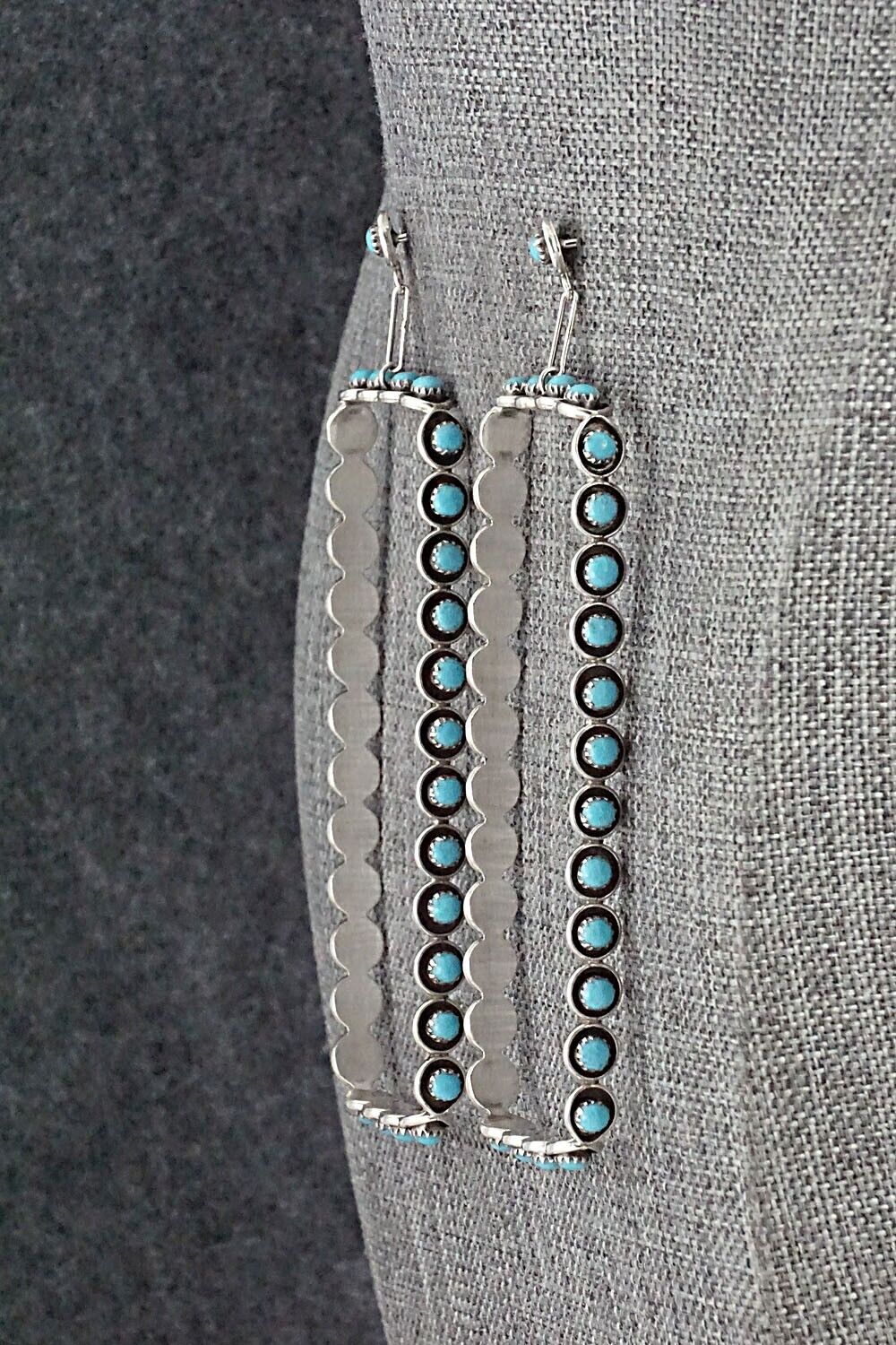 Turquoise & Sterling Silver Earrings - Iva Booqua