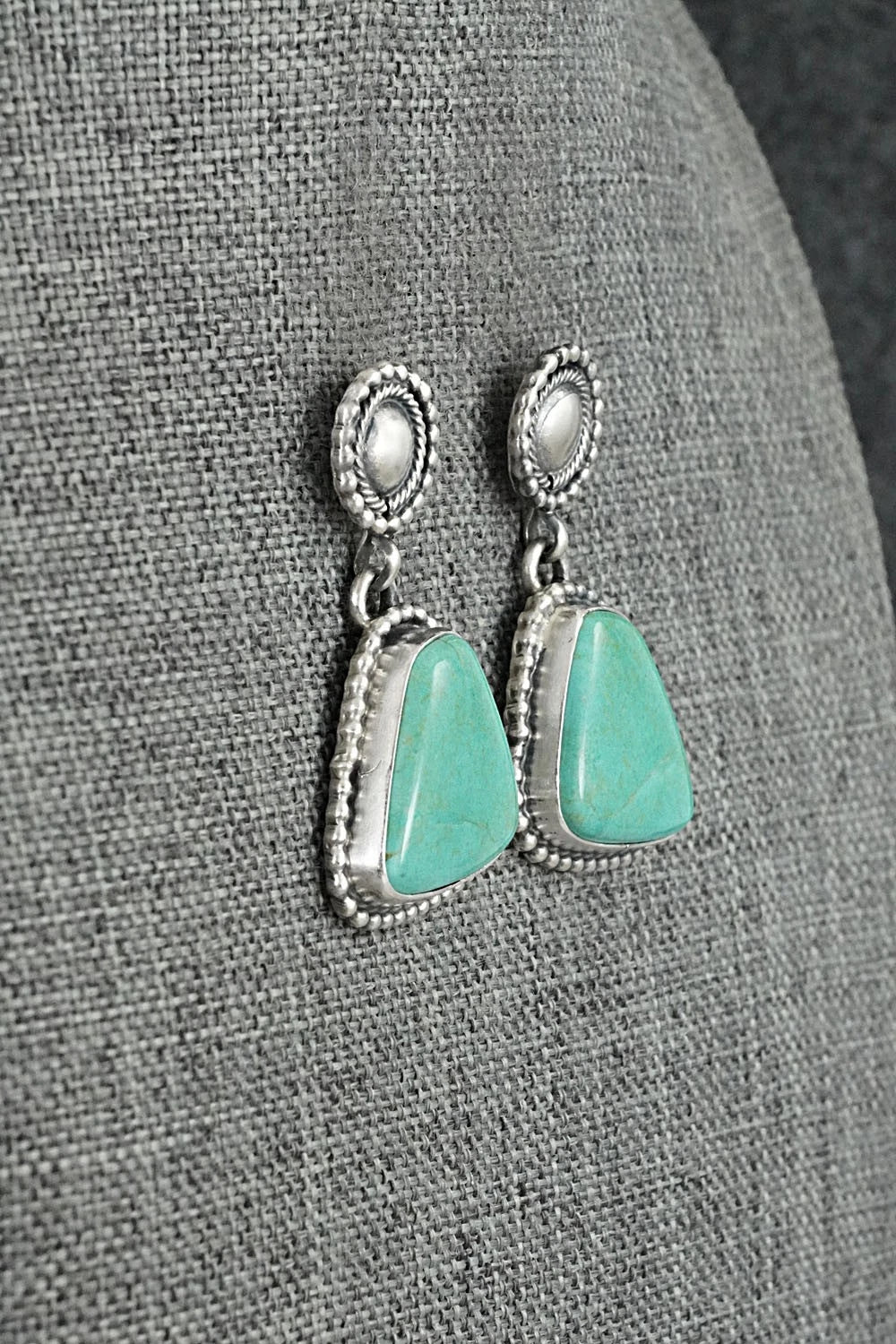 Turquoise & Sterling Silver Earrings - Darrin Livingston