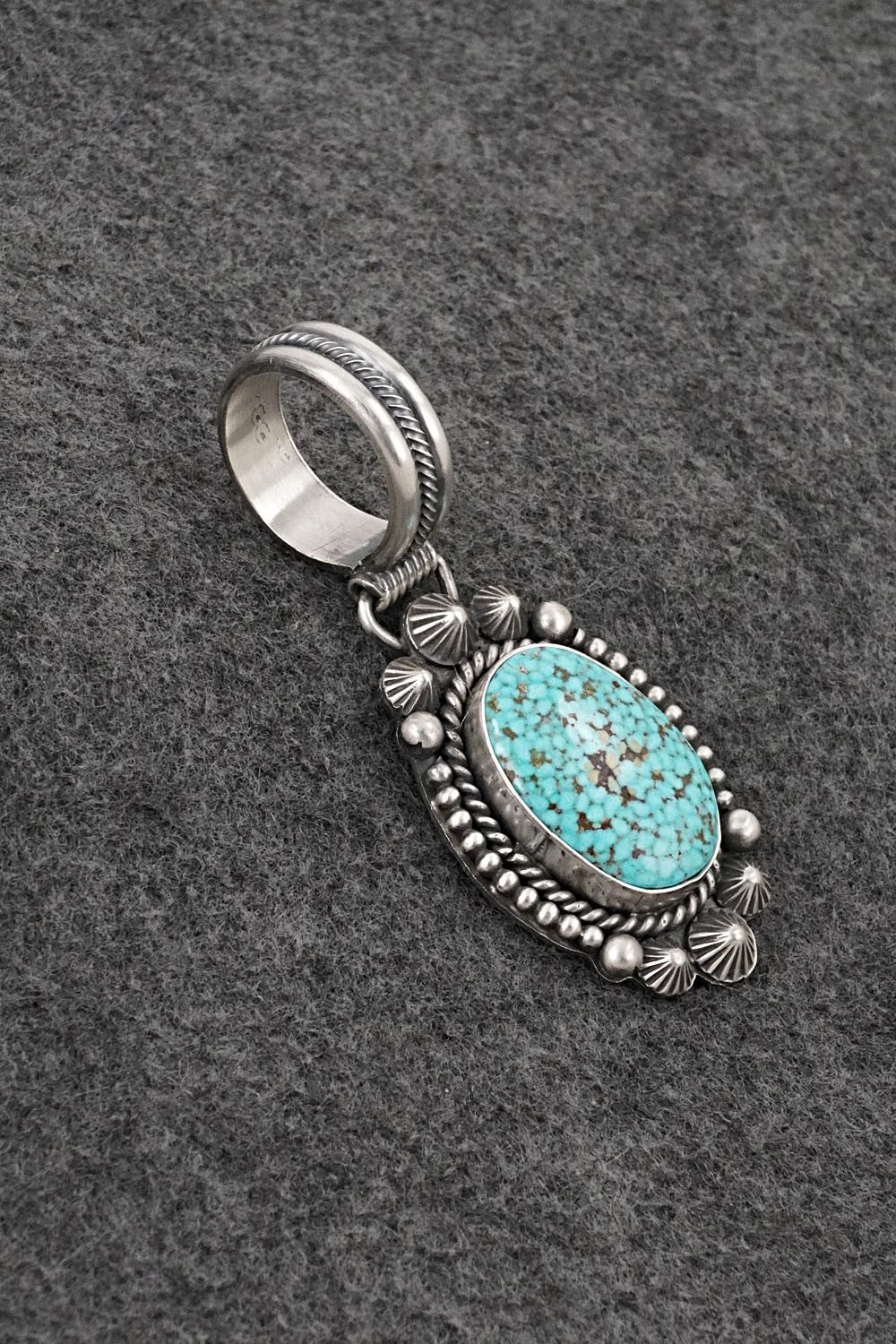 Turquoise & Sterling Silver Pendant - Michael Calladitto