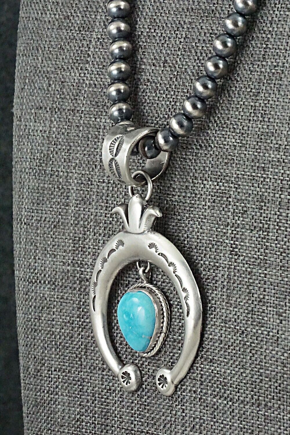 Turquoise & Sterling Silver Naja Necklace - Paige Gordon
