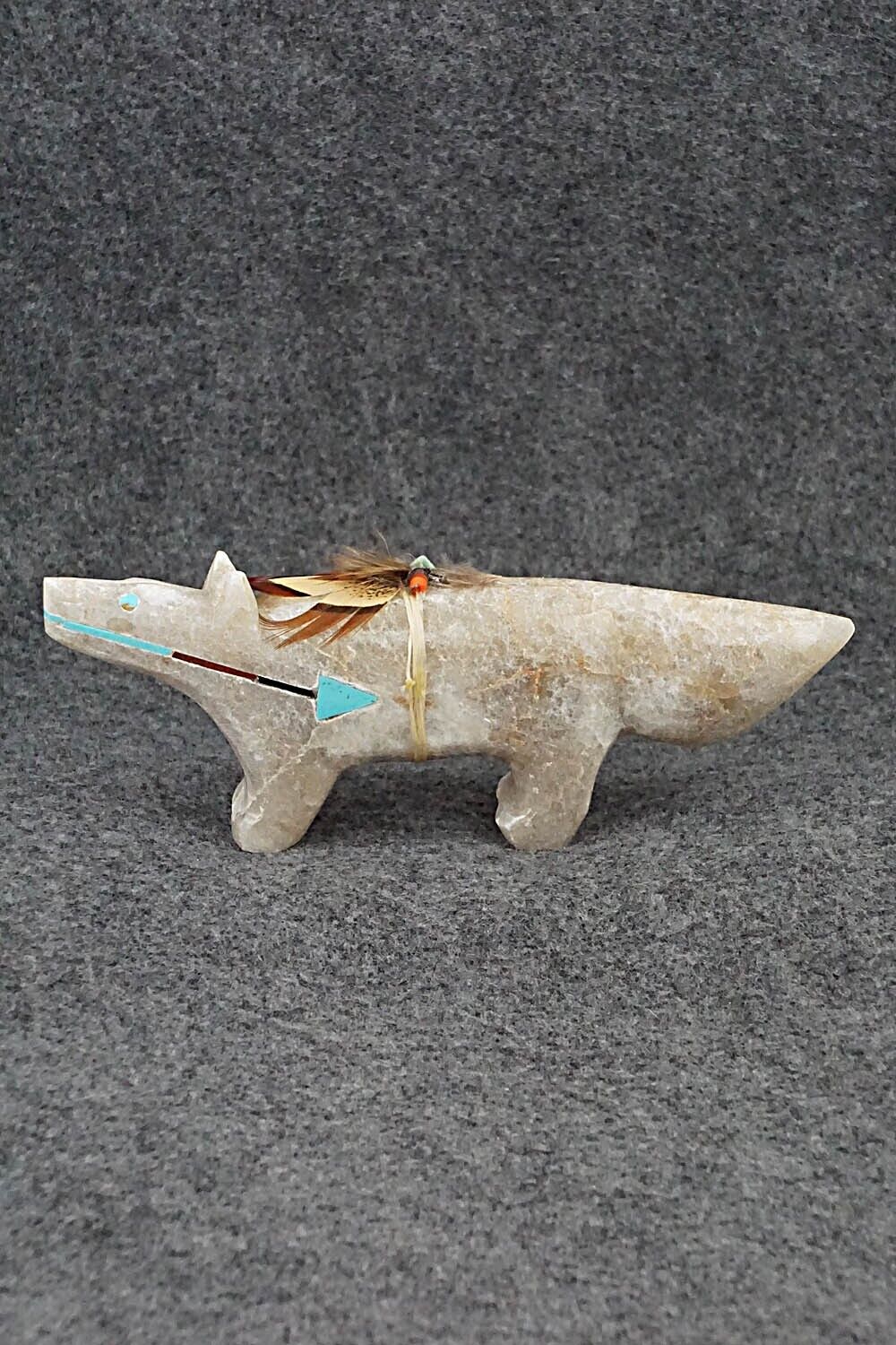 Wolf Navajo Fetish Carving - Ben Livingston