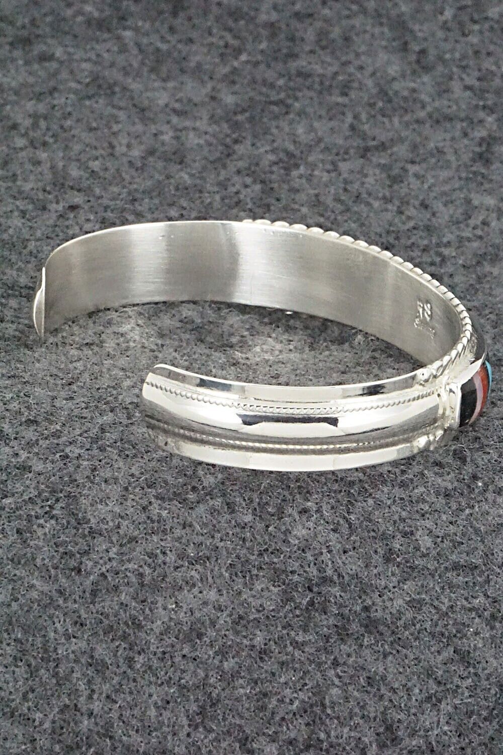 Multi Stone & Sterling Silver Inlay Bracelet - Rebecca Sheyka