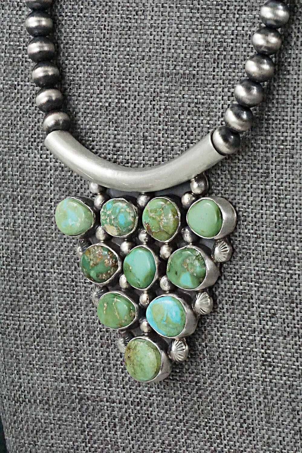 Turquoise & Sterling Silver Necklace - Tom Lewis