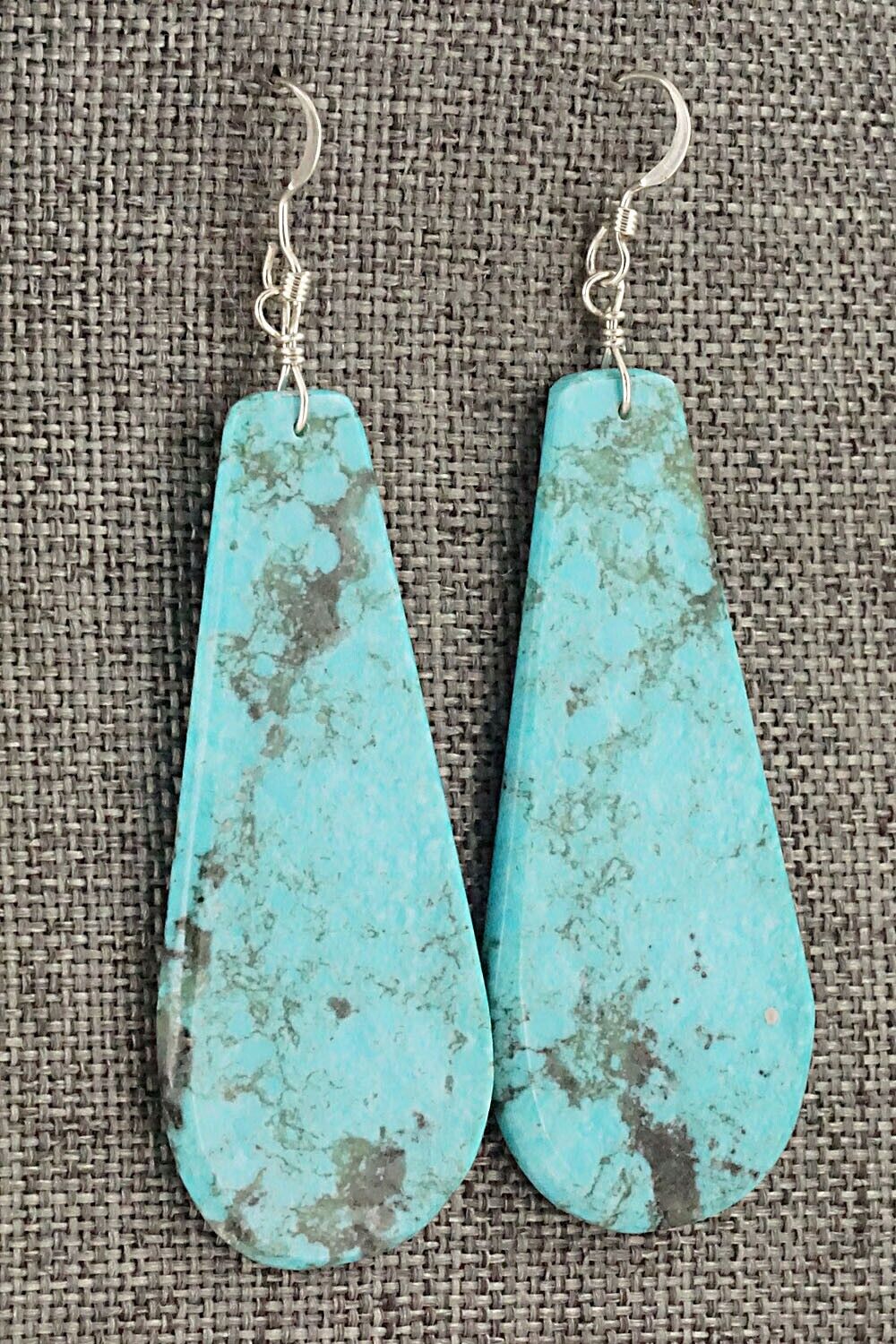 Turquoise & Sterling Silver Earrings - Lupe Lovato