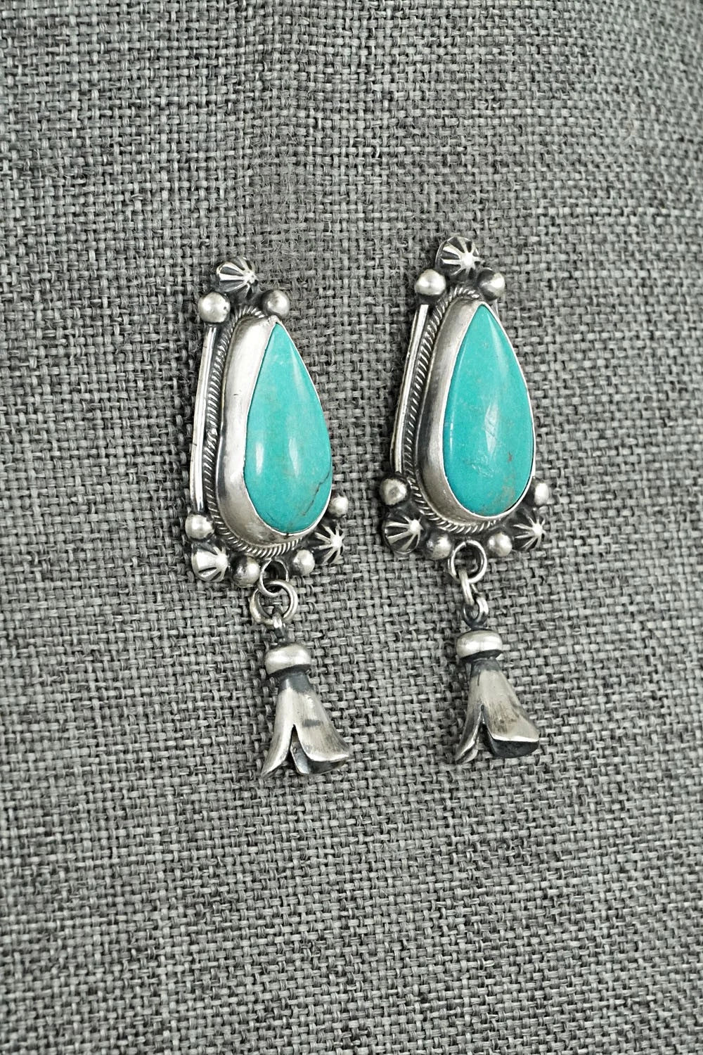 Turquoise & Sterling Silver Earrings - Bobby Johnson
