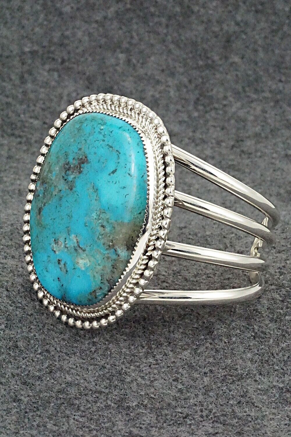 Turquoise & Sterling Silver Bracelet - Leslie Nez
