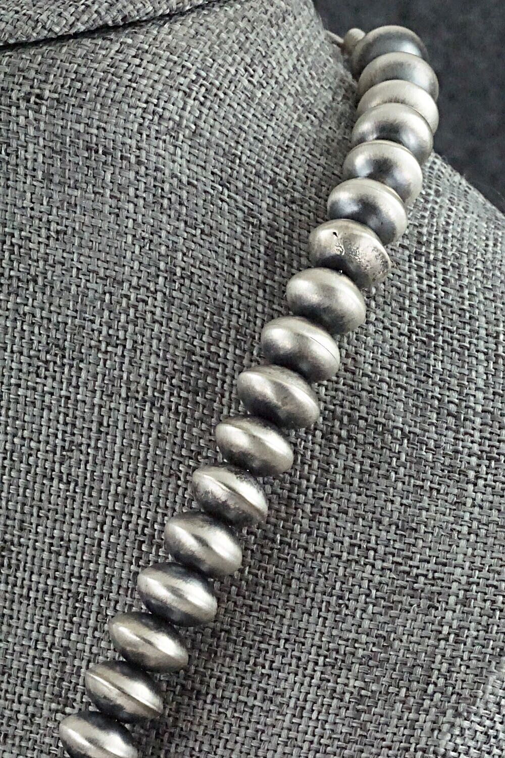 Sterling Silver Navajo Pearl Necklace - Dorinda Mariano