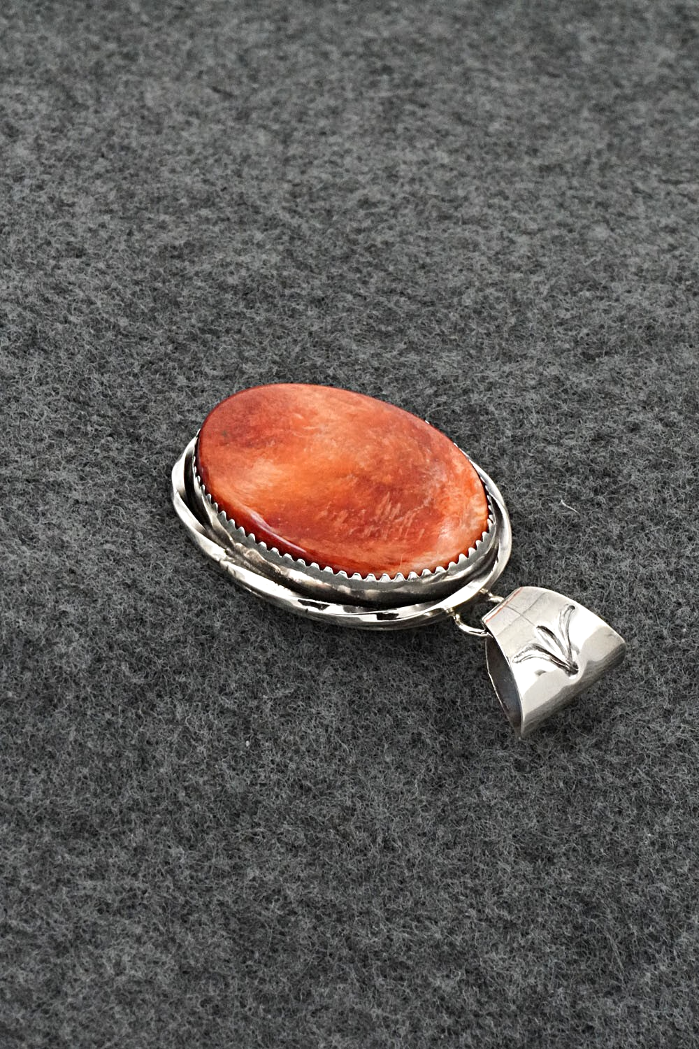 Spiny Oyster & Sterling Silver Pendant - Ernest Hawthorne