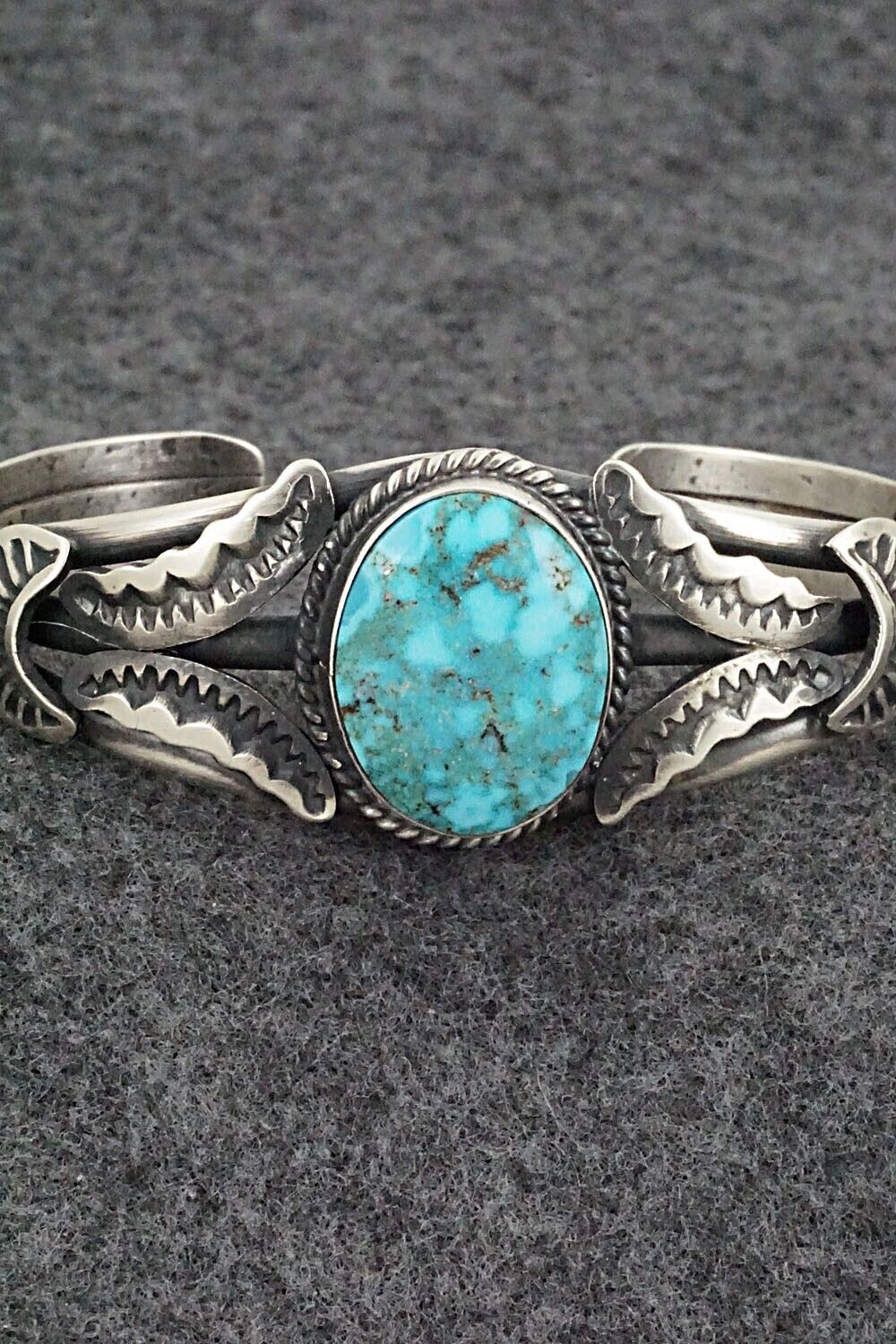 Turquoise & Sterling Silver Bracelet - Gilbert Tom