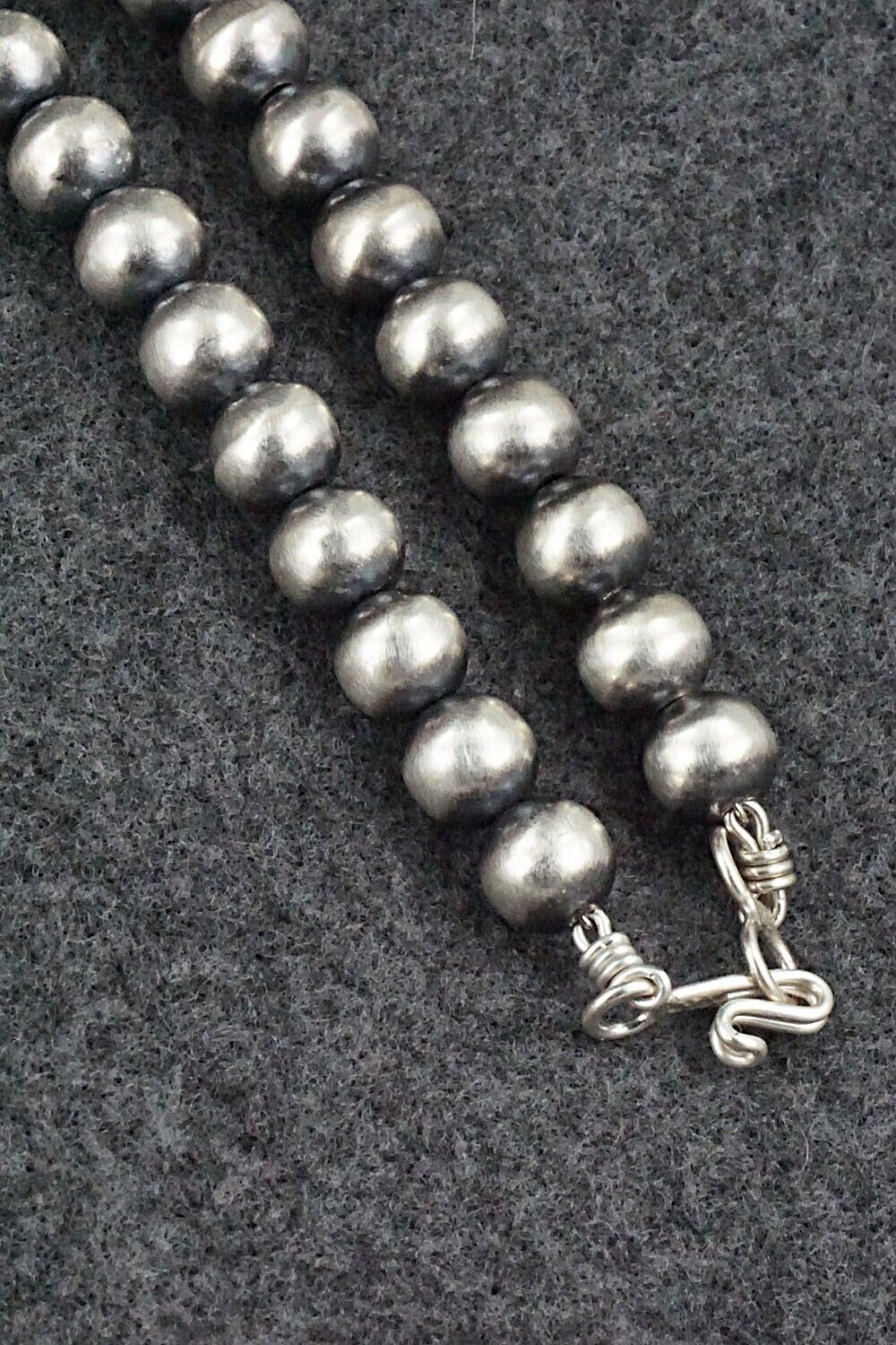 Sterling Silver Navajo Pearl Necklace 72" - Bryannen Halwood