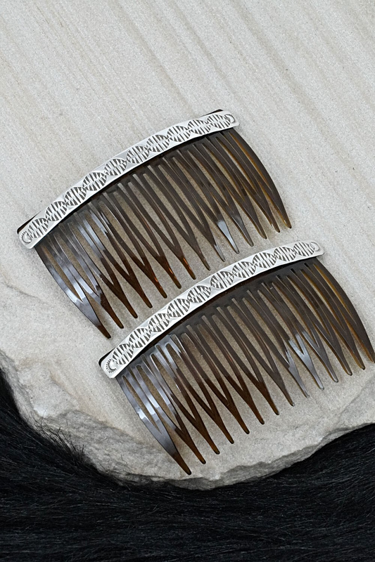 Sterling Silver Hair Combs - Bertha Begay