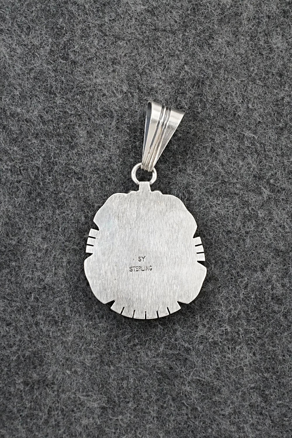 White Buffalo & Sterling Silver Pendant - Samuel Yellowhair