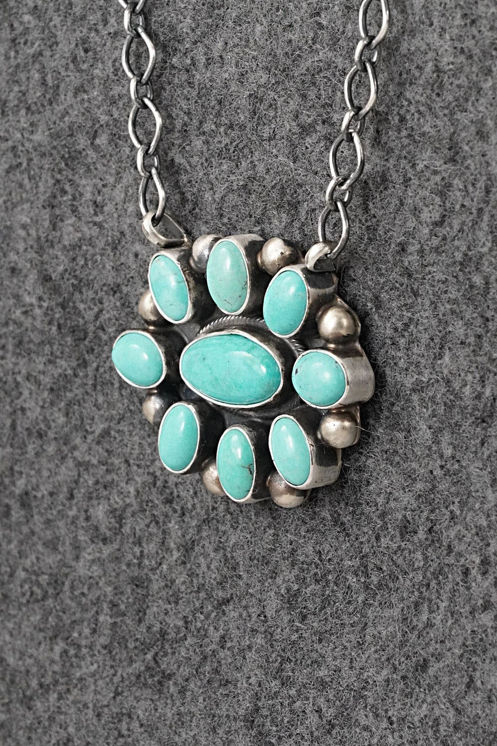 Turquoise & Sterling Silver Necklace - Kathleen Livingston