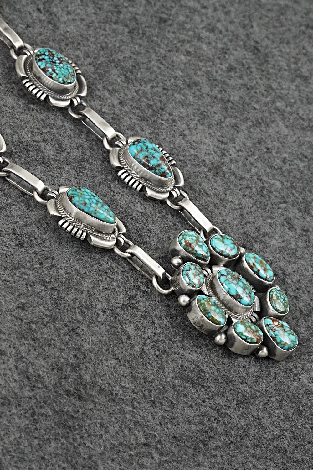 Turquoise & Sterling Silver Necklace and Earrings Set - Mark Yazzie