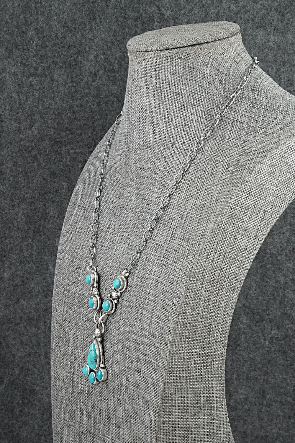 Turquoise & Sterling Silver Necklace - Verley Betone