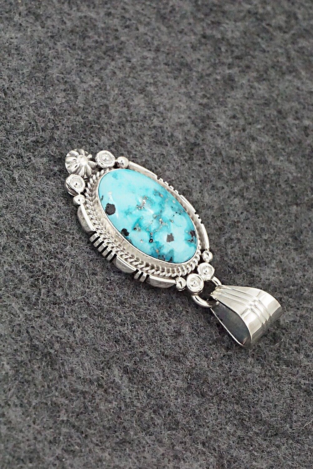 Turquoise & Sterling Silver Pendant - Daniel Benally