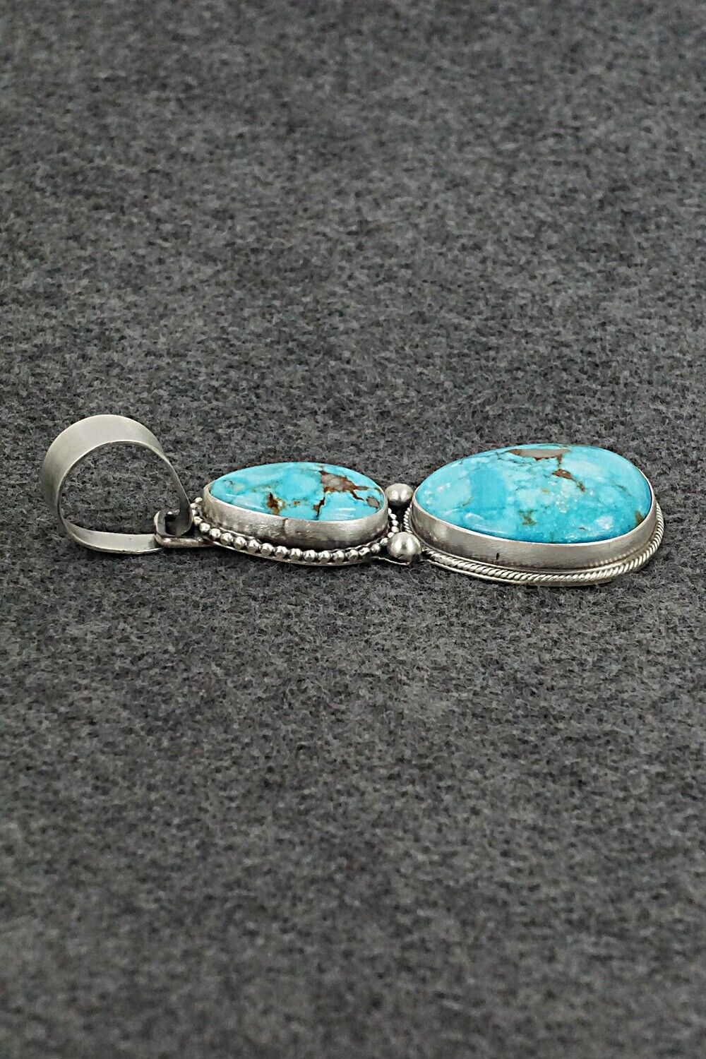 Turquoise & Sterling Silver Pendant - Bobby Johnson