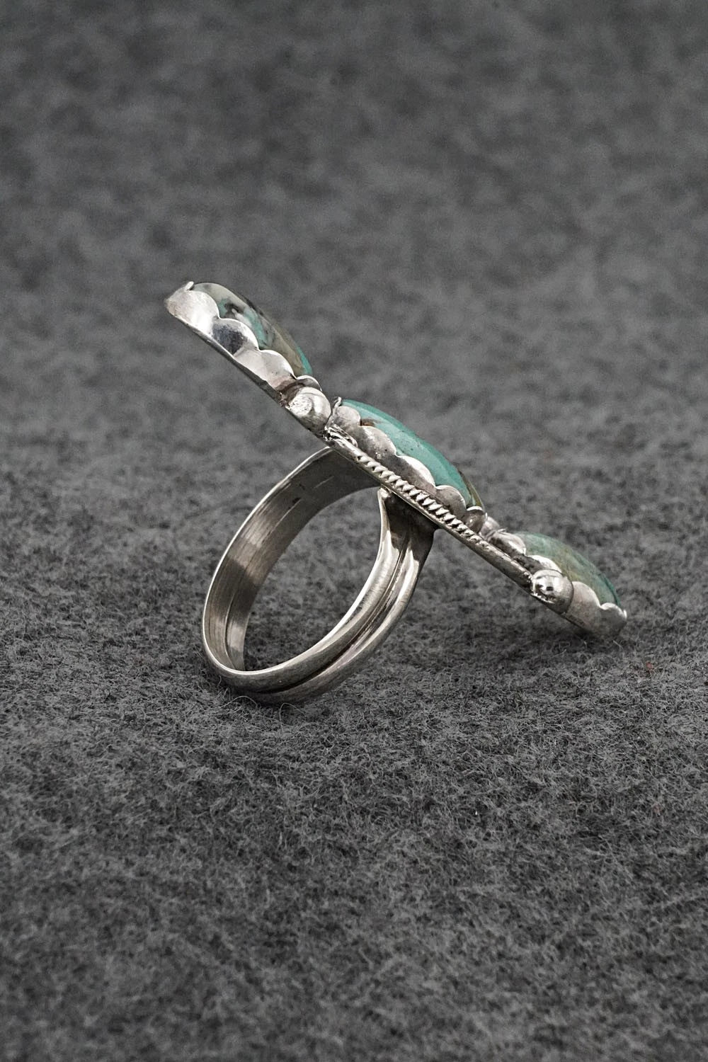 Turquoise & Sterling Silver Ring - Priscilla Reeder - Size 8.5