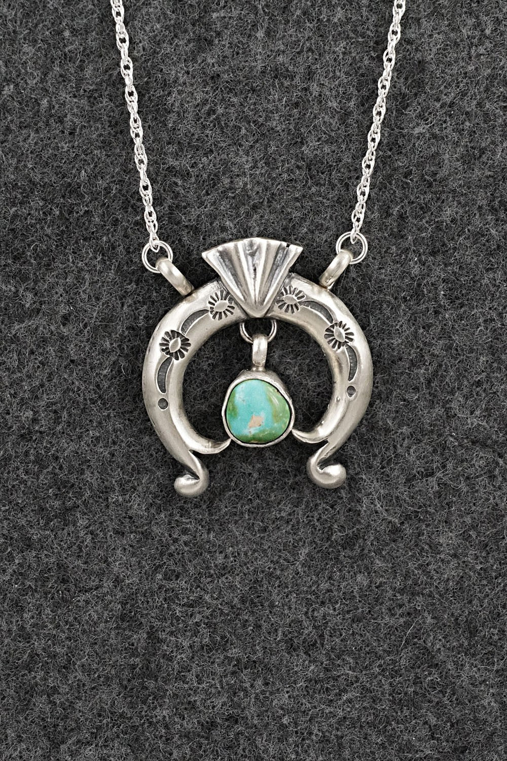 Turquoise & Sterling Silver Necklace - Gary Shorty