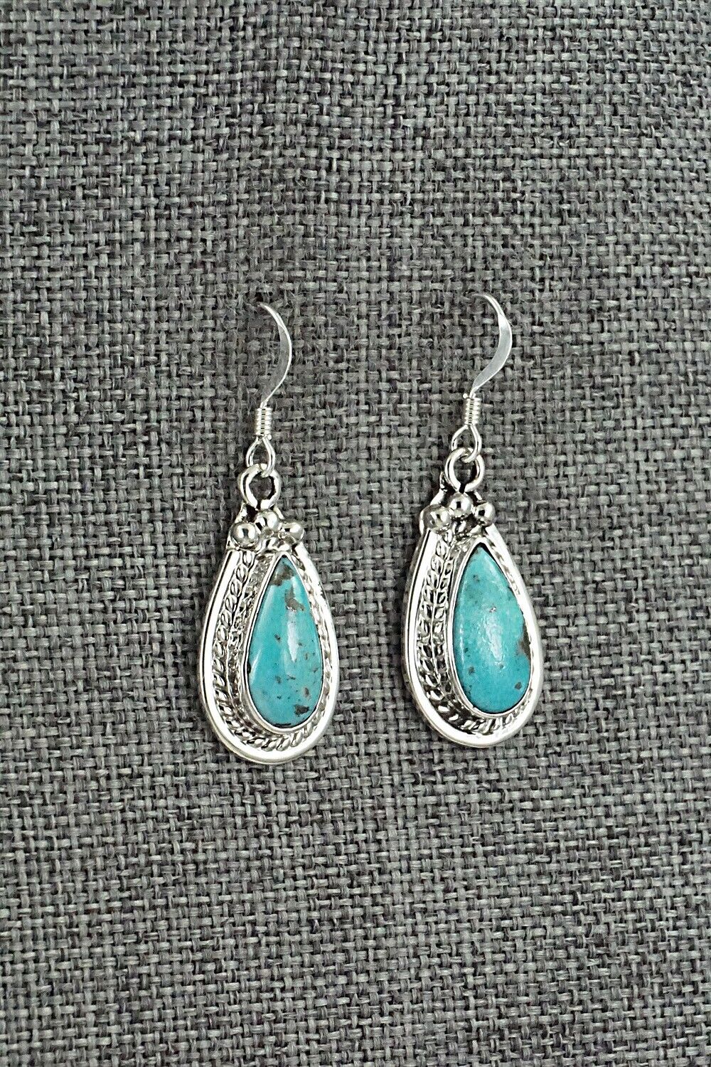 Turquoise & Sterling Silver Earrings - Verley Betone