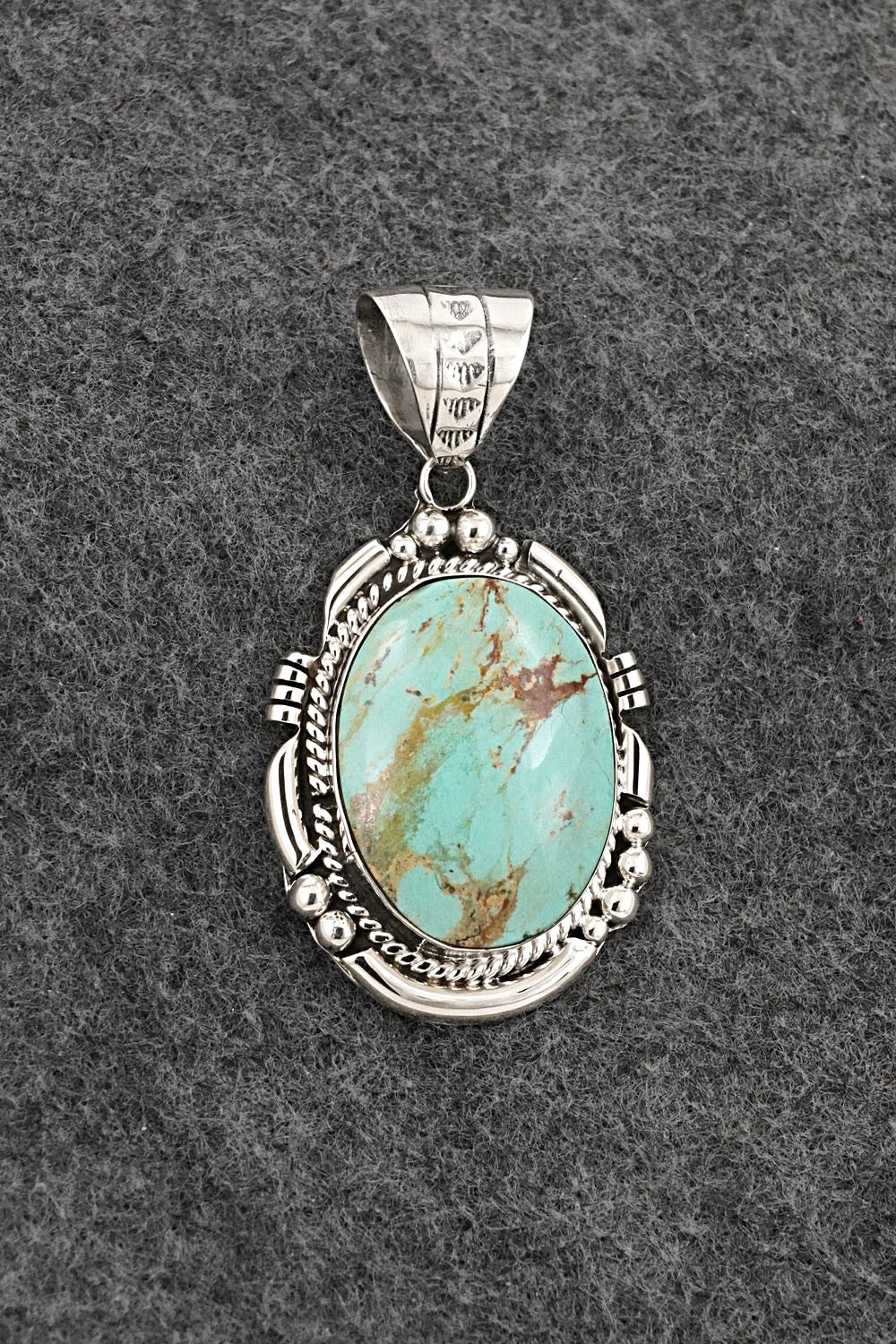 Turquoise & Sterling Silver Pendant - Charlene Yazzie