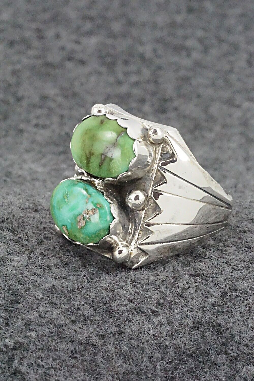Turquoise & Sterling Silver Ring - Sam Arviso - Size 12