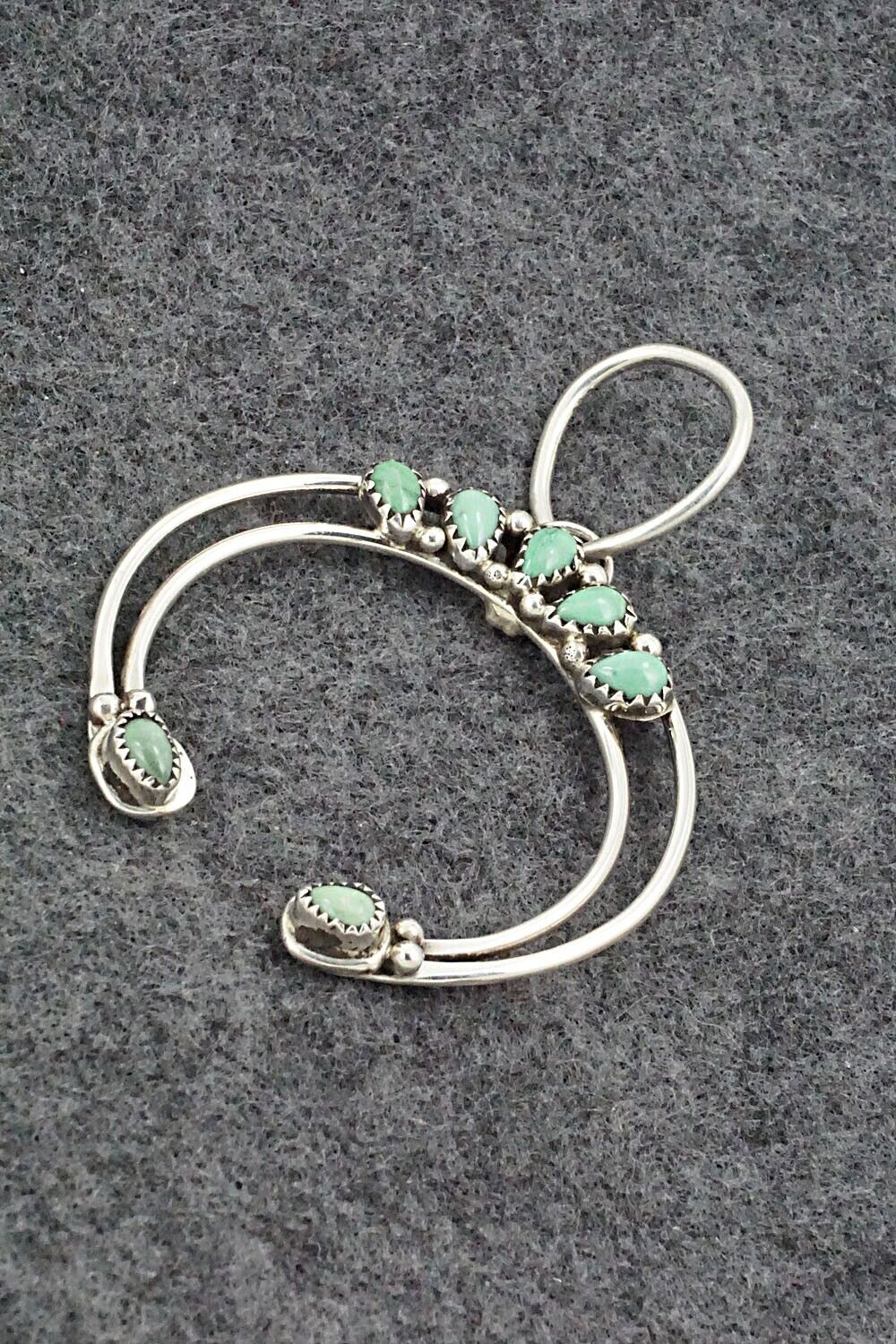 Turquoise & Sterling Silver Naja Pendant - Priscilla Reeder