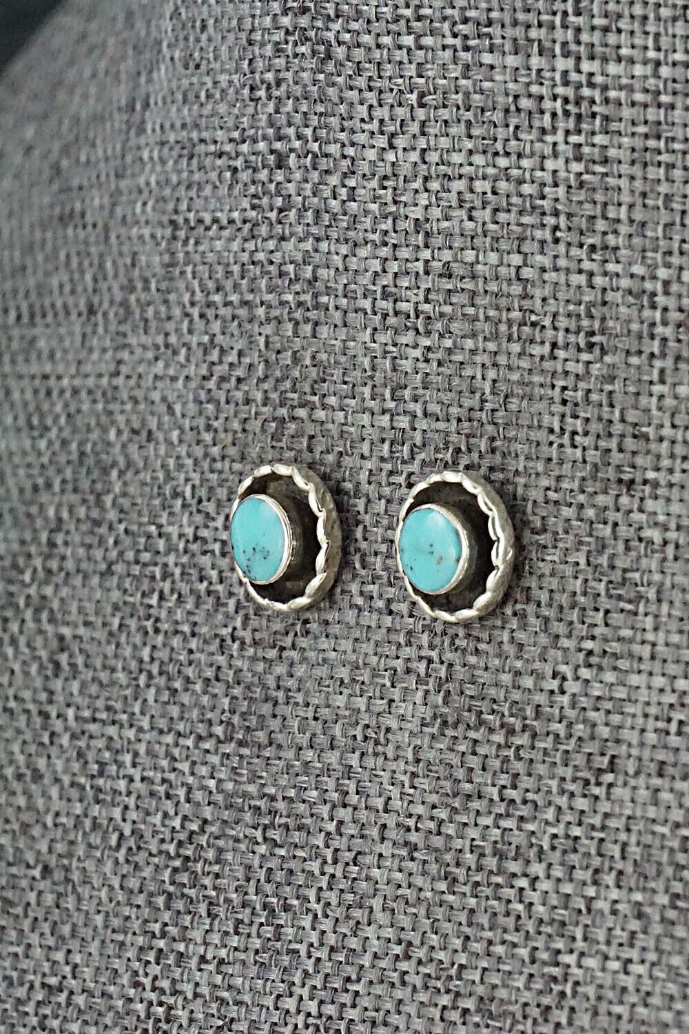 Turquoise & Sterling Silver Earrings - Carina Leekity