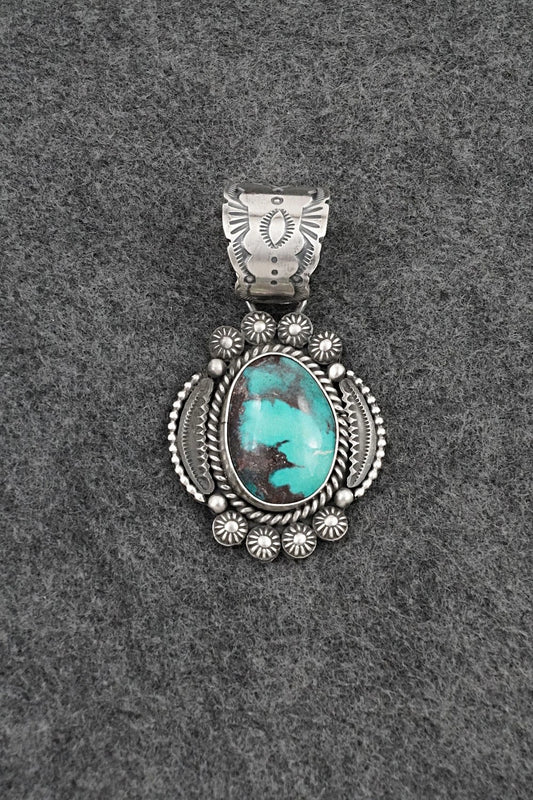 Turquoise & Sterling Silver Pendant - Rosita Calladitto