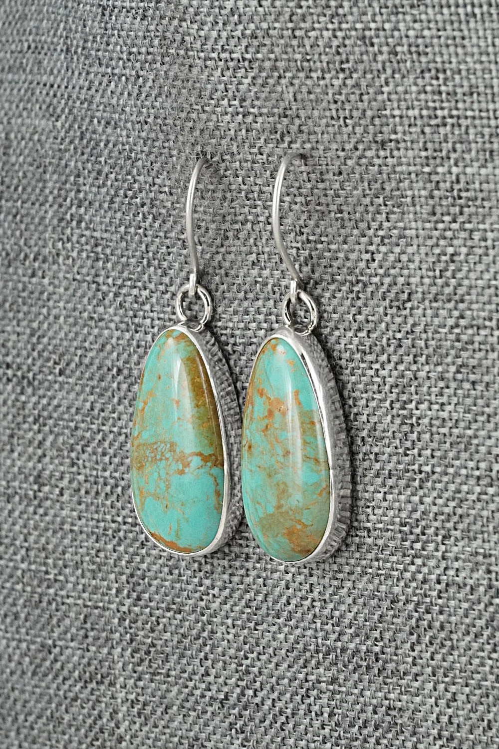 Turquoise & Sterling Silver Earrings - Eugene Gruber